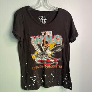 Chaser Women’s Small Charcoal Gray Band Tee “The Who”